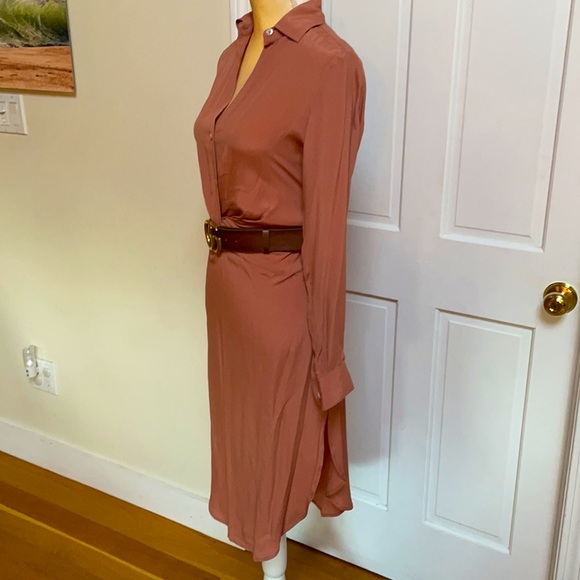 Halston Silk Shirt Dress - Picture 2 of 7